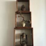 3'lü Eskitme Dekoratif Raf