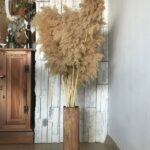 Ahşap Dekoratif Saksı, Çiçeklik (Pampas Dahil Değildir)