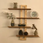 Ahşap Eskitme Dekoratif Duvar Rafı